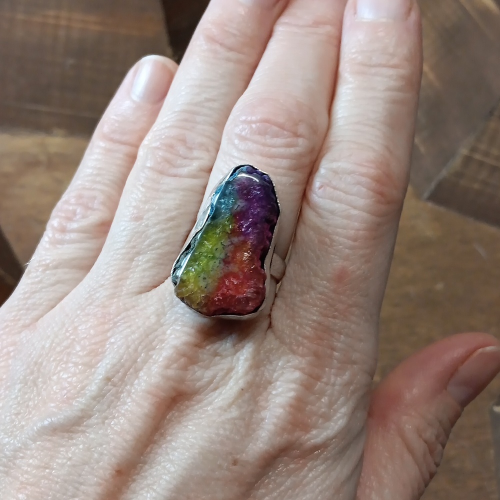 Hand Crafted Multicolor Statement Ring! One Of A … - image 3
